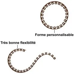 GT GARDEN Bordure De Jardin Flexible Marron - 3,8 Cm X 10 Mètres Avec 20 Piquets D'ancrage -GT GARDEN Soldes 2024 26970516 3