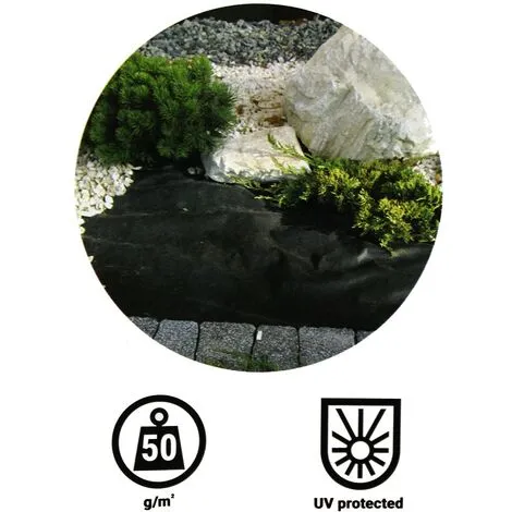 GT GARDEN Géotextile Anti-mauvaises Herbes 50 G/m2 - 3,20 X 10 Mètres 2 GT GARDEN Géotextile Anti-mauvaises Herbes 50 G/m2 - 3,20 X 10 Mètres – Image 2