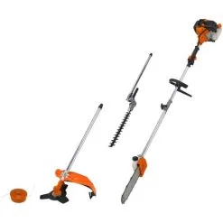 GT GARDEN Multifonction Thermique 4 En 1 : Tronçonneuse - Débroussailleuse - Taille-haies