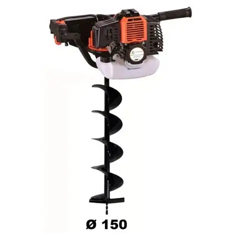 GT GARDEN Tarière Thermique 52 Cm3 - 3 CV + Mèche 150 Mm 1 GT GARDEN Tarière Thermique 52 Cm3 - 3 CV + Mèche 150 Mm