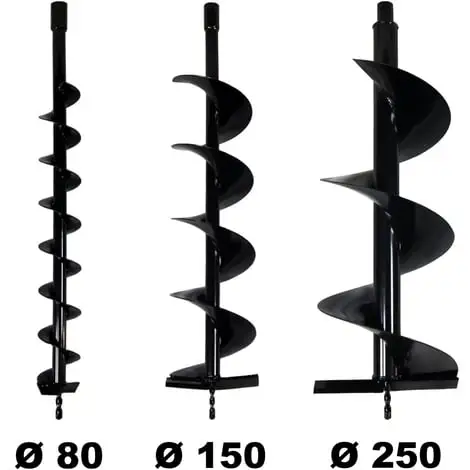 GT GARDEN Lot De Mèches Ø 80 + 150 + 250 Mm Pour Tarière Thermique -GT GARDEN Soldes 2024 344605 1