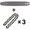 GT GARDEN Guide 12 Pouces (30 Cm) Avec Lot De 3 Chaînes 44 Maillons Pour Multifonction 4 En 1 Et Outil Sur Perche