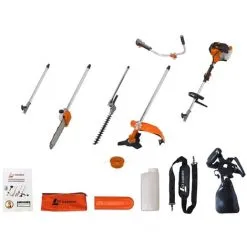 GT GARDEN Multifonction Thermique 4 En 1 Avec Guidon : Tronçonneuse - Débroussailleuse - Taille-haies Et Rallonge -GT GARDEN Soldes 2024 624490 5