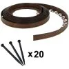 GT GARDEN Bordure De Jardin Flexible Marron - 5 Cm X 10 Mètres Avec 20 Piquets D'ancrage -GT GARDEN Soldes 2024 64424407 1