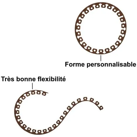 GT GARDEN Bordure De Jardin Flexible Marron - 5 Cm X 10 Mètres Avec 20 Piquets D'ancrage 3 GT GARDEN Bordure De Jardin Flexible Marron - 5 Cm X 10 Mètres Avec 20 Piquets D'ancrage – Image 3